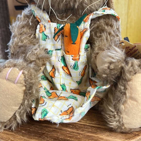 Brass Button Collectables Flora NWT Vintage Bunny Plush with jointed legs & arms - Picture 6 of 17